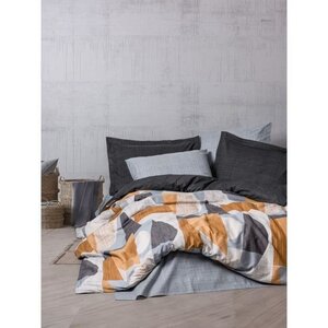 Parure de lit - housse de couette 220 x 240 + 2 taies d'oreiller 60 x 60 coton renforcé - Gris