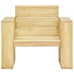 vidaXL Chaises de jardin lot de 2 avec coussins beige Pin imprégné