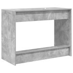 vidaXL Bureau de lit Gris béton Bois d'ingénierie 100 x 45 x 75 cm