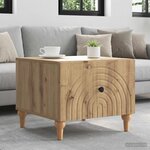 vidaXL Table basse Chêne artisanal 49 x 50 x 40 cm Bois d'ingénierie