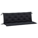 vidaXL Coussins de banc de jardin lot de 2 carreaux noir 150x50x7 cm