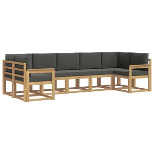 vidaXL Ensemble de canapés d'extérieur 7 Pièces Blanc et anthracite