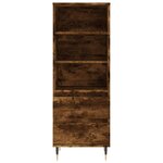 vidaXL Buffet haut Chêne fumé 40x36x110 cm Bois d'ingénierie