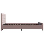 vidaXL Cadre de lit sans matelas Rose Velours 160x200 cm