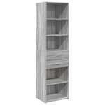 vidaXL Armoire de rangement mince sonoma gris 50x42 5x225 cm