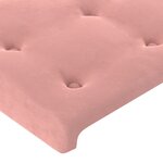 vidaXL Tête de lit à LED Rose 147x16x118/128 cm Velours