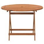 vidaXL Table pliable de jardin Ø 90x75 cm Bois d'acacia solide