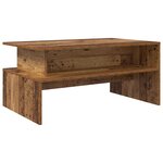 vidaXL Table basse Vieux bois 90 x 55 x 42.5 cm Bois d'ingénierie