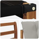 vidaXL Ensemble de canapés d'extérieur 5 pc Gris Naturel et Clair
