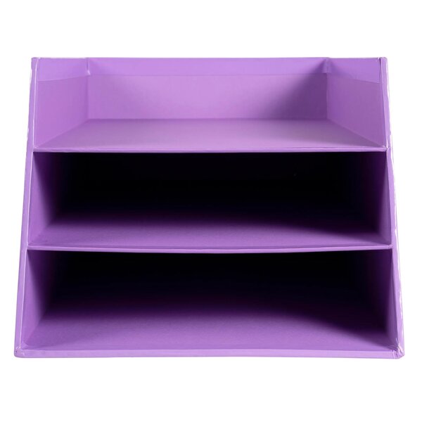 Corbeille À Courrier Combo 3 Niveaux Carton Aquarel - Mauve - X 4 - Exacompta