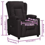 vidaXL Fauteuil Noir Similicuir
