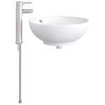 vidaXL Lavabo de salle de bains Chrome 44 x 44 x 16 cm métal