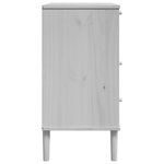 vidaXL Commode SENJA aspect de rotin blanc bois de pin solide