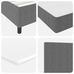 vidaXL Lit à ressorts avec matelas gris 160x200 cm Tissu corduroy