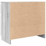 vidaXL Buffet avec tiroir sonoma gris 71x35x65 cm bois d'ingénierie