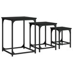 vidaXL Tables basses gigognes 3 Pièces noir bois d'ingénierie