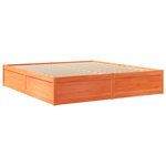vidaXL Lit avec matelas cire marron 180x200 cm bois massif de pin