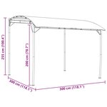 vidaXL Pavillon 3 x 3 x 2 55 m Vert Acier enduit de poudre et tissu