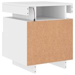 vidaXL Armoire de chevet avec lumières LED blanc 40x39x48 5 cm