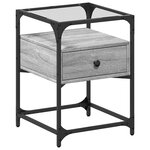 vidaXL Table de chevet sonoma gris 40x40x55 cm bois d’ingénierie