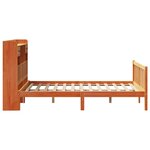 vidaXL Lit bibliothèque sans matelas cire marron 135x190 cm pin massif