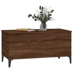 vidaXL Table basse Chêne marron 90x44 5x45 cm Bois d'ingénierie
