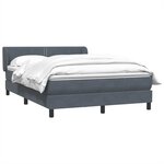 vidaXL Sommier à lattes de lit et matelas gris foncé 160x210cm velours