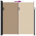 vidaXL Auvent latéral rétractable taupe 200x300 cm