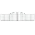 vidaXL Paniers à gabions arqués 12 Pièces 300x30x60/80 cm Fer galvanisé