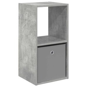 vidaXL Table de chevet Gris béton 35 x 32 x 68 5 cm Bois d'ingénierie