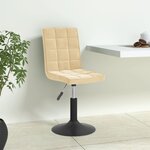 vidaXL Chaises pivotantes à manger lot de 6 crème velours
