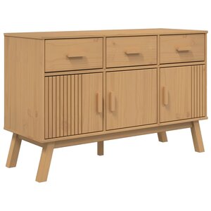 vidaXL Buffet OLDEN marron 114x43x73 5 cm bois massif de pin
