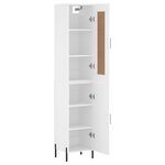 vidaXL Buffet haut Blanc 34 5x34x180 cm Bois d'ingénierie