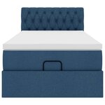 VidaXL Cadre de lit ottoman avec matelas bleu 80x200 cm tissu