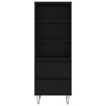 vidaXL Buffet haut Noir 40x36x110 cm Bois d'ingénierie