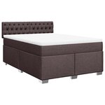 vidaXL Sommier à lattes de lit avec matelas Marron foncé 140x190 cm