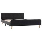 vidaXL Cadre de lit Gris foncé Jute 160 x 200 cm