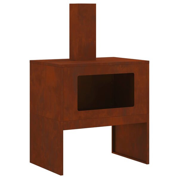vidaXL Braise Rouillé 60 x 40 x 96 cm Acier patiné