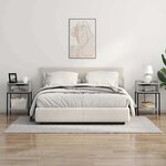 vidaXL Armoires de chevet 2 Pièces Sonoma gris 40 x 40 x 61 cm