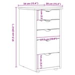 vidaXL Armoire Marron miel 34 x 39 x 61 5 cm Bois de Pin Massif