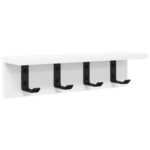 vidaXL Porte-manteau mural Blanc 40 x 10.5 x 10.5 cm Bois d'ingénierie