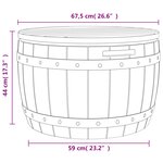 vidaXL Boîte de rangement de jardin 3 en 1 marron clair polypropylène