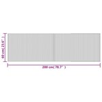 vidaXL Tapis rectangulaire noir 60x200 cm bambou