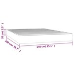 vidaXL Matelas de lit à ressorts ensachés fermeté moyenne Gris clair 140x200x20 cm
