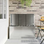 vidaXL Boîte de Rangement Extérieure Argent 100 x 50 5 x 50 cm Acier