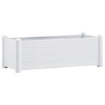 vidaXL Lit surélevé de jardin PP Blanc 100x43x35 cm