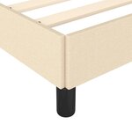 vidaXL Cadre de lit sans matelas crème 200x200 cm tissu