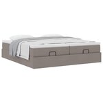 VidaXL Cadre de lit ottoman avec matelas taupe 200x200cm tissu