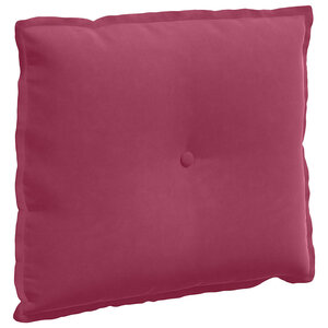 vidaXL Coussin de Dos Bordeaux 60 x 50 cm Tissu en velours côtelé