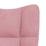 vidaXL Chaise de relaxation avec repose-pied Rose Velours
